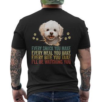 Every Snack You Make Bichon Frise Dog Dad Fathers Day Men's T-shirt Back Print - Monsterry AU