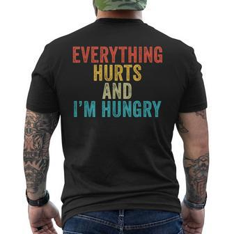 Everything Hurts I'm Hungry Running Marathon Runner Men's T-shirt Back Print - Monsterry CA