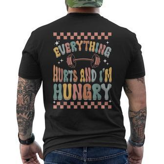 Everything Hurts And I'm Hungry Gym Workout Men's T-shirt Back Print - Monsterry UK