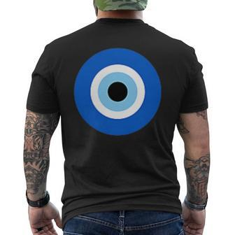 Evil Eye Hamsa Greek Good Luck Protection Men's T-shirt Back Print - Monsterry