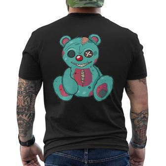 Evil Scary Teddy Bear Men's T-shirt Back Print - Monsterry CA