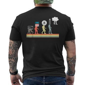 Evolution Cloud Coding Programming Programmer Computer Retro Men's T-shirt Back Print - Thegiftio UK