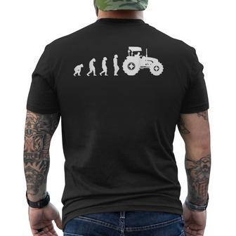Evolution Of The Farmer Tractor Farming Men's T-shirt Back Print - Monsterry DE