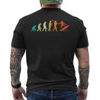 Evolution Of Surfers Surfboard Surfboarder Surfing Men's T-shirt Back Print | Mazezy