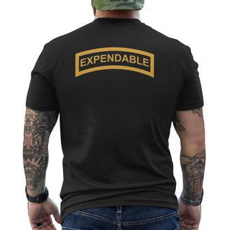 Expendable Military Special Forces Tab 20260 Ver2 Mens Back Print T-shirt | Mazezy