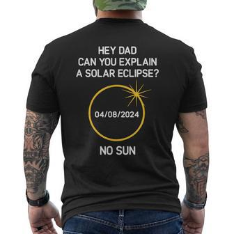 Can You Explain A Solar Eclipse No Sun Jokes Men's T-shirt Back Print - Monsterry DE