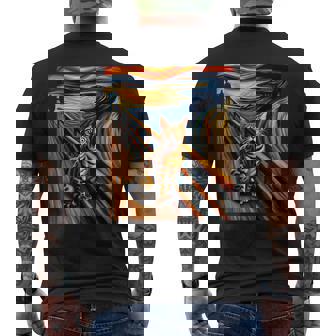 Expressionist Artsy Bengal Cat Artistic Bengal Cat Men's T-shirt Back Print - Thegiftio