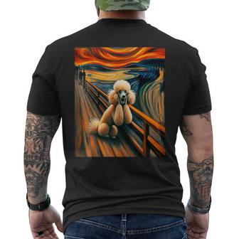 Expressionist Artsy Poodle Dog Artistic Poodle Men's T-shirt Back Print - Monsterry