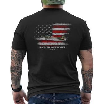 F-105 Thunderchief Aviation Fighter Jet Pilot Veteran Men's T-shirt Back Print - Monsterry