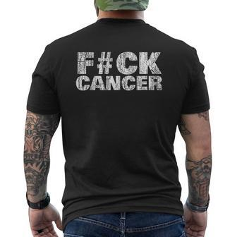 F Ck Cancer Mens Back Print T-shirt - Thegiftio UK