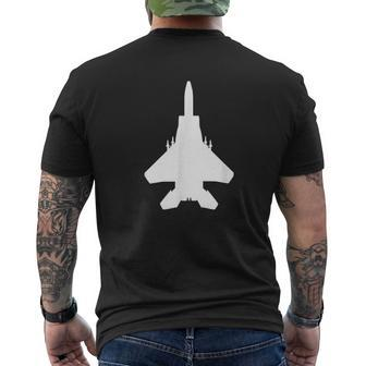 F15 Fighter Jet Silhouette Pilot Mens Back Print T-shirt - Thegiftio UK
