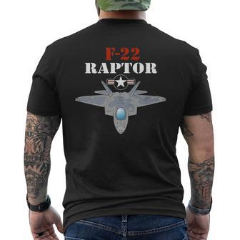 F22 F22 Raptor Jet Fighter Plane T Pilotveteran Men's T-shirt Back Print - Monsterry DE