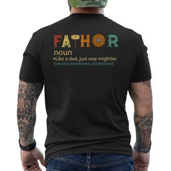 Fa-Thor Like Dad Just Way Mightier Father's Day Men's T-shirt Back Print - Monsterry UK