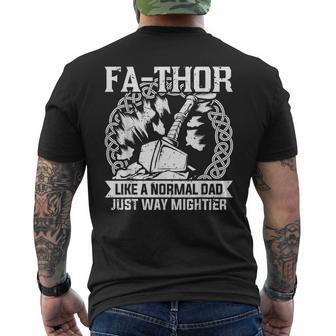 Fa-Thor Fathers Day Fathers Day Dad Father Men's T-shirt Back Print - Monsterry UK