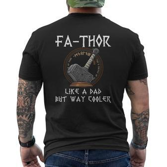 Fa-Thor Fathers Day Fathers Day dad Father Mens Back Print T-shirt | Mazezy