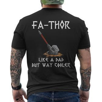 Fa-Thor Fathor Fathers Day Fathers Day Dad Father Men's T-shirt Back Print - Monsterry DE