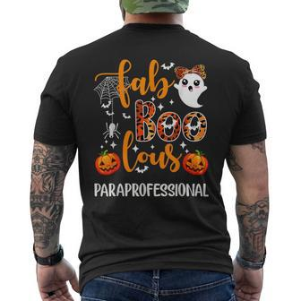 Faboolous Paraprofessional Para Squad Happy Halloween Mens Back Print T-shirt - Thegiftio UK