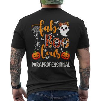 Faboolous Paraprofessional Para Squad Happy Halloween V4 Mens Back Print T-shirt - Thegiftio UK