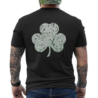 Faded Lucky Shamrock Clover St Patricks Day V2 Mens Back Print T-shirt - Thegiftio