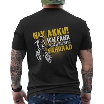 Fahrrad Ich Fahr Noch Kurzärmliges Herren-T-Kurzärmliges Herren-T-Shirt, Echter Biker Ohne Akku Design - Seseable