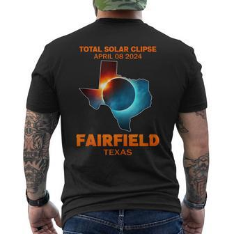 Fairfield Texas Total Solar Eclipse 2024 Men's T-shirt Back Print - Thegiftio