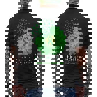 Faith Hope Love Cerebral Palsy Awareness Green Ribbon Daisy Mens Back Print T-shirt - Thegiftio