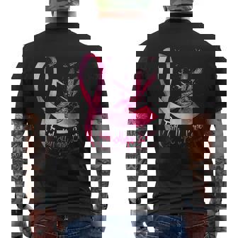 Faith Hope Love Pink Dragonfly Awareness Mens Back Print T-shirt - Thegiftio