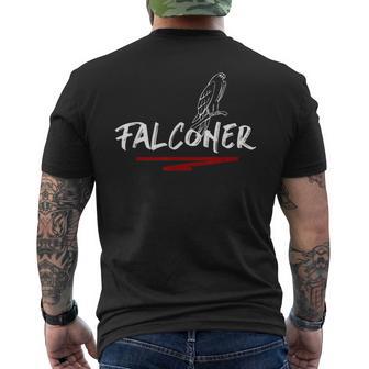 Falconer Falconry Falcons Hunting Bird Of Prey Falconer Men's T-shirt Back Print - Monsterry