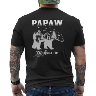 Family 365 Papaw Bear Grandpa Mens Back Print T-shirt | Mazezy