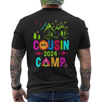 Family Camping Summer Vacation Crew Cousin Camp 2024 Men's T-shirt Back Print - Seseable