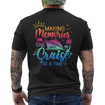 Family Cruise 2024 Making Memories One Cruise At A Time Men's T-shirt Back Print - Seseable