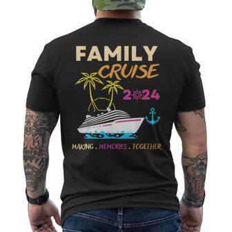 Family Cruise 2024 Making Memories Summer Matching Vacation Men's T-shirt Back Print - Thegiftio UK
