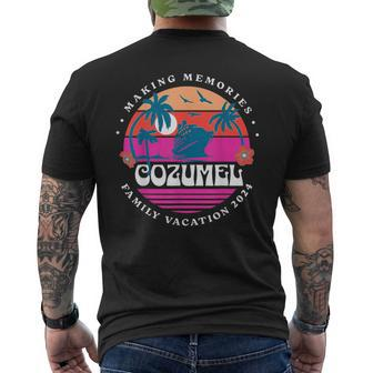 Family Cruise Cozumel Vacay 2024 Souvenir Matching Cruising Men's T-shirt Back Print - Seseable
