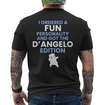 Family D'angelo Edition Fun Personality Humor Men's T-shirt Back Print - Monsterry