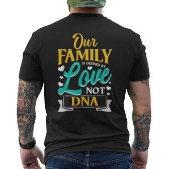 Our Family Is Defined By Love Not Dna Adoption Men's T-shirt Back Print - Monsterry UK