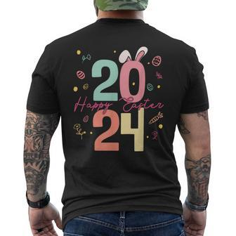 Family Happy Easter Day 2024 Easter Squad Easter Bunny Men's T-shirt Back Print | Mazezy