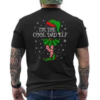 Family Matching I'm The Cool Dad Elf Christmas Mens Back Print T-shirt | Mazezy