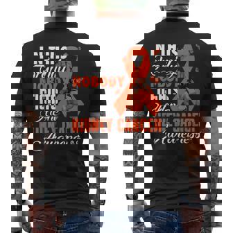 In This Family Nobody Fights Alone Kidney Cancer Awareness Men's T-shirt Back Print - Seseable