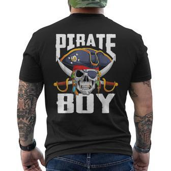 Family Skull Pirate Boy Jolly Roger Crossbones Flag Men's T-shirt Back Print - Thegiftio UK