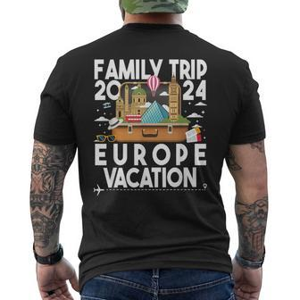 Family Trip 2024 Europe Vacation Summer Traveling Holiday Men's T-shirt Back Print - Monsterry