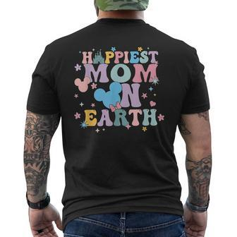 Family Trip Happiest Place Men's T-shirt Back Print - Seseable