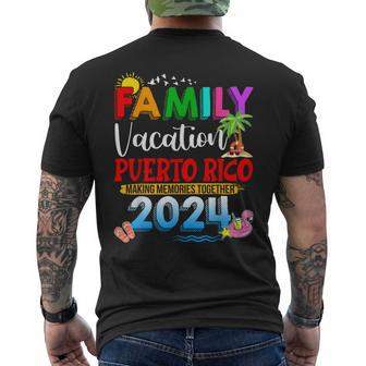 Family Vacation Puerto Rico 2024 Making Memories Together Men's T-shirt Back Print | Mazezy