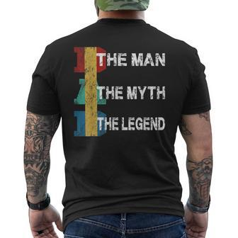 Fanny Dad The Man The Myth The Legend Papa Dad Fathers Day Men's T-shirt Back Print - Monsterry DE