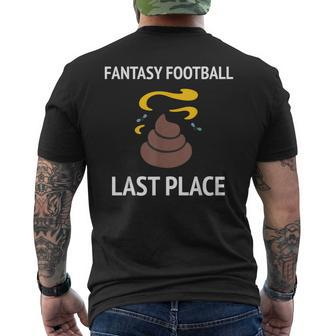 Fantasy Football Last Place For The Loser Men's T-shirt Back Print - Monsterry