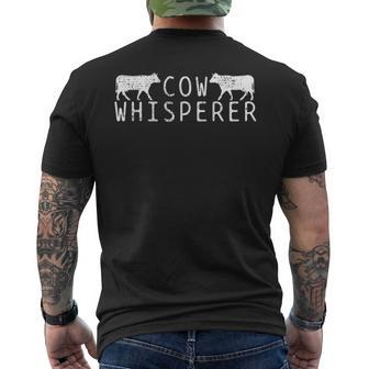 Farmer Cow Whisperer Vintage Men's T-shirt Back Print | Mazezy