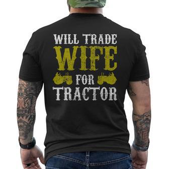 Farmer Tractor Rancher Tractors Lover Vintage Men's T-shirt Back Print - Monsterry DE