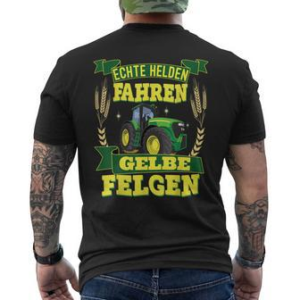 With Farmer's Tractor Echte Heroden Fahren Real S T-Shirt mit Rückendruck - Seseable