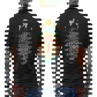 Fase Luna Om Espiritualidad & Símbolo Del Árbol De Meditación Camiseta Hombre Estampado Espalda - Regaloses