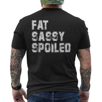 Fat Sassy And Spoiled Offensive Football Men's T-shirt Back Print - Thegiftio UK