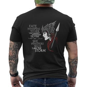 Fate Whispers To Her She Whispers Back I Am The Storm Shirt Mens Back Print T-shirt - Seseable
